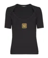 Balmain T-shirt With Pb Logo In Black