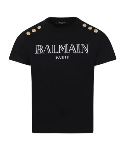 Balmain Short-sleeved T-shirt In Black