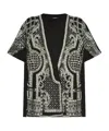 Balmain Oversized Printed T-shirt In Black