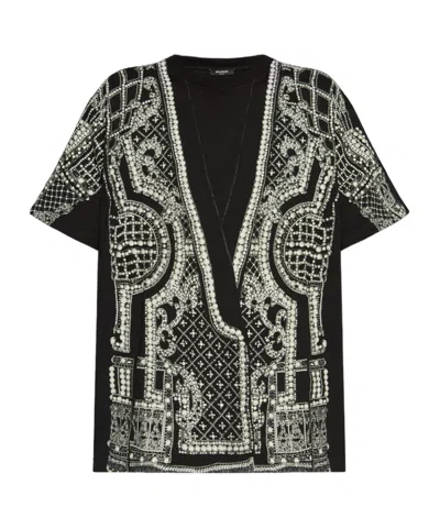 Balmain Short-sleeved T-shirt In Black