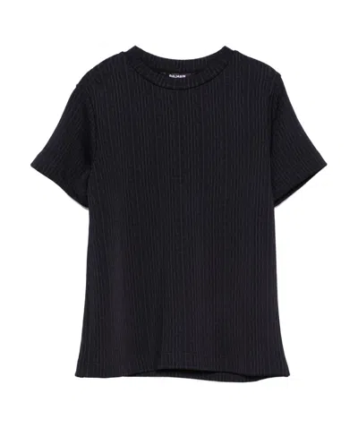 Balmain Short-sleeved T-shirt In Black
