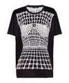 Balmain Faux Embroidery Print T-shirt In Black