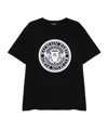 Balmain Noir Blanc Cotton T-shirts And Polos In Black
