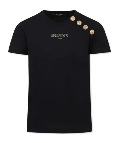 Balmain Short-sleeved T-shirt In Black