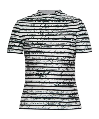 BALMAIN BALMAIN STRIPED LOVE LETTER TOP