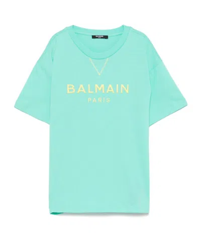 Balmain Kids' Short-sleeved T-shirt In Blue