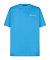 Balmain T-shirt With Logo Embroidery In Blue