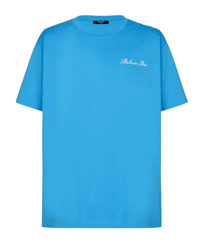 BALMAIN BALMAIN LOGO PRINTED CREWNECK T-SHIRT