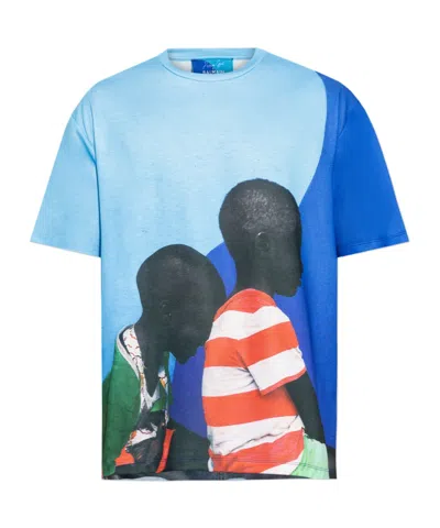 Balmain Short-sleeved T-shirt In Blue