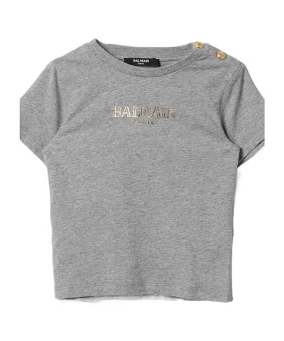 Balmain Short-sleeved T-shirt In Gray