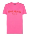 Balmain Short-sleeved T-shirt In Fucsia Rose