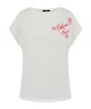 Balmain Graphic-print Short-sleeve T-shirt In White