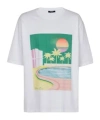 Balmain Graphic-print Cotton T-shirt In White