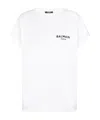 Balmain Flocked Logo T-shirt In White