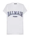 Balmain Gingham Paris T-shirt In White