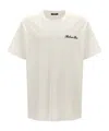 Balmain White Crewneck T-shirt With Logo Lettering Embroidery In White