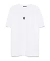Balmain Logo Embroidered Crewneck T-shirt In White