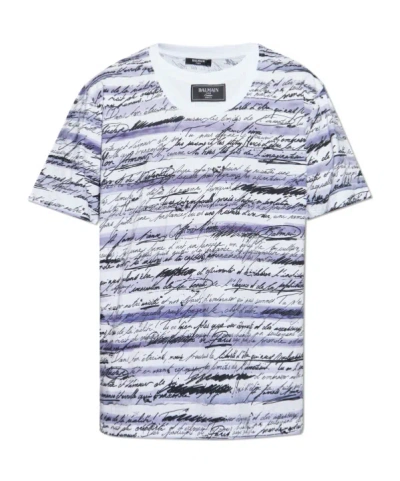 BALMAIN LOVE LETTER MARINIERE T-SHIRT