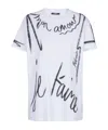 Balmain Sl Writing Printed T-shirt In White