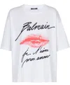Balmain Short-sleeved T-shirt With Kiss Print In White