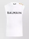 Balmain Short Sleeves Tshirt Button Detail