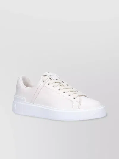 Balmain Short Sole Rubber Sneakers In White