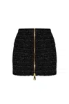 Balmain Short Tweed Skirt In Multi