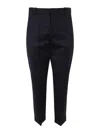 Balmain Navy Blue Twill Pant In Blue