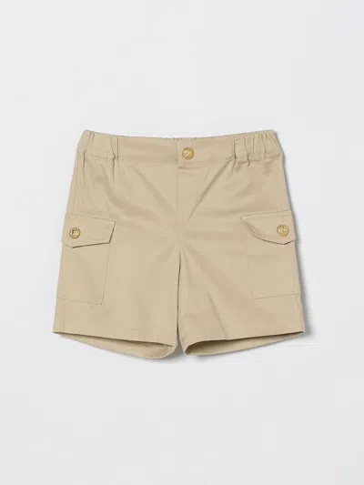 Balmain Babies' ショートパンツ  ボーイ カラー ベージュ In Brown