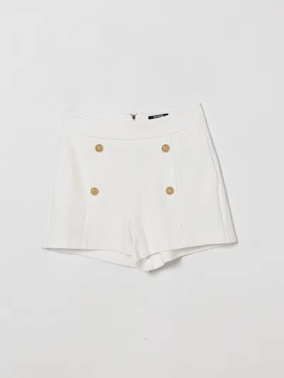 Balmain Kids' ショートパンツ  ボーイ カラー ホワイト In White