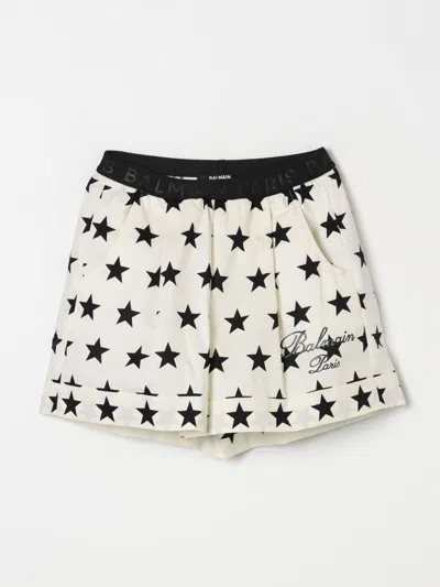 BALMAIN SHORTS BALMAIN KIDS COLOR YELLOW CREAM,F55259090