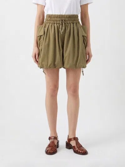 Balmain Shorts  Woman Color Green In Brown