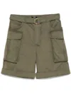 Balmain Cargo Shorts In Green