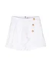 Balmain Asymmetric Draped-panel Shorts In White