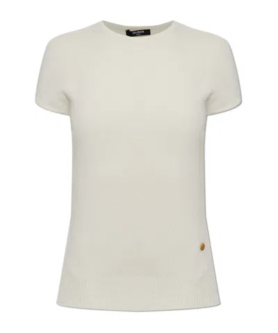 Balmain Short-sleeved Knitwear In White