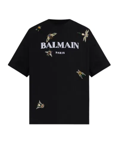 Balmain Short-sleeved T-shirt In Black