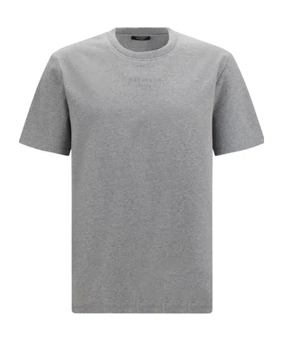 BALMAIN EMBROIDERED LOGO-PATCH T-SHIRT