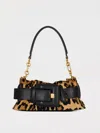 Balmain Anthem Mini Buckled Leather And Leopard-print Calf Hair Shoulder Bag In Multi