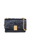 Balmain Shoulder Bag In Quilted Leather In Black
