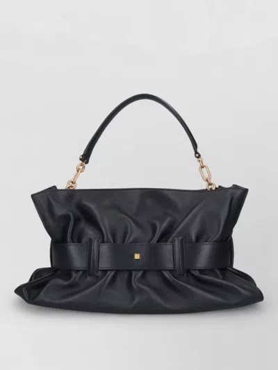 Balmain Medium Anthem Bag In Smooth Leather In Orange