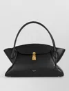 Balmain Shoulder Bag Structured Shape Top Handle In Black