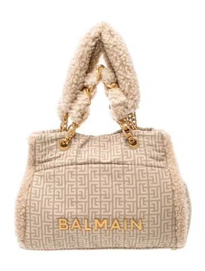 Pre-owned Balmain Shoulder Bag W/ Tags In Neutrals