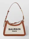 Balmain Shoulder Bag With Adjustable Strap And Chain Detail In Neutral