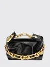 Balmain Sync Mini Chain-embellished Leather Tote In Black