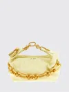 Balmain Sync Mini Chain Handbag Padlock Detail In Yellow