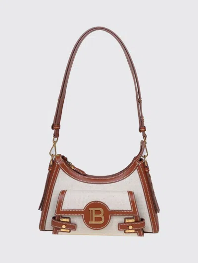 Balmain Shoulder Bag Woman In Brown