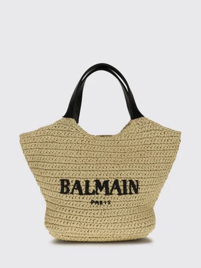 Balmain Shoulder Bag Woman Color Natural In Neutral