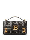 Balmain B-buzz 24 Shoulder Bag Jacquard Canvas In Multicolor