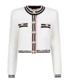 Balmain Shoulder-pads Bouclé Jacket In White