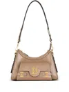 Balmain B-buzz Leather Shoulder Bag In Brown
